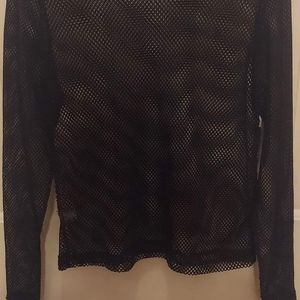 Large long sleeve fishnet top